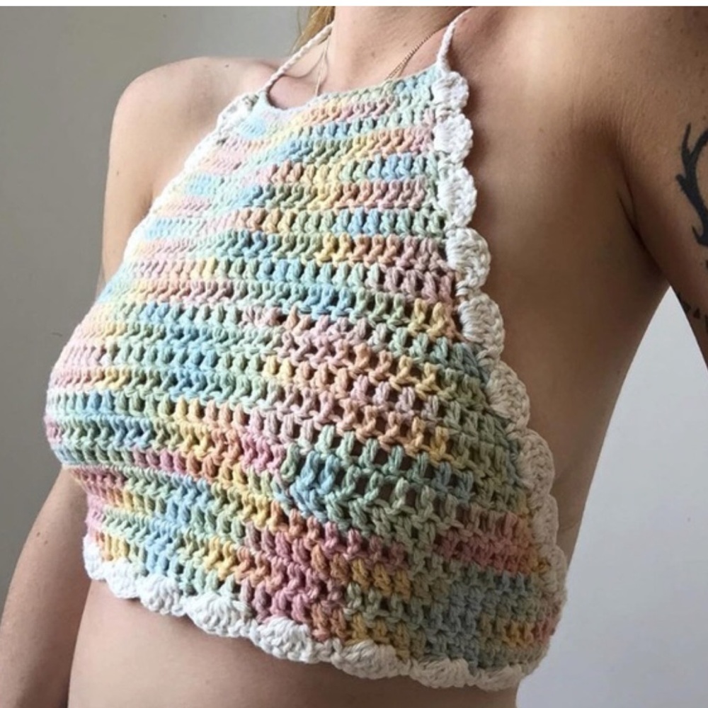 Rainbow Crotchet Festival Top